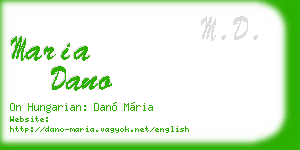 maria dano business card